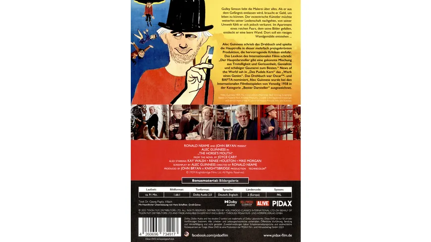 Des Pudels Kern (The Horse’s Mouth) / Preisgekröntes Meisterwerk von und mit Alec Guinness (Pidax Film-Klassiker)