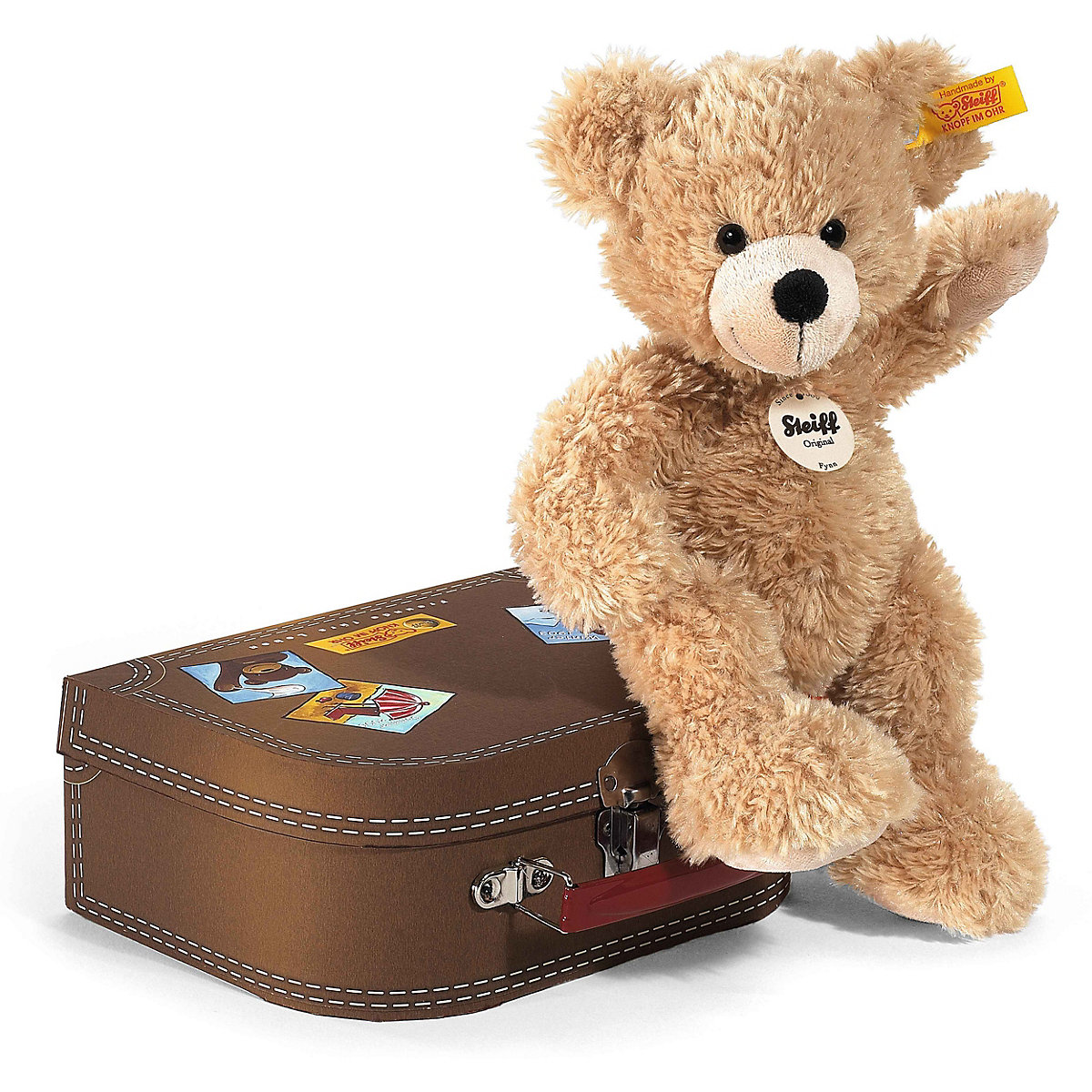 Fynn Teddybär im Koffer, 28 cm