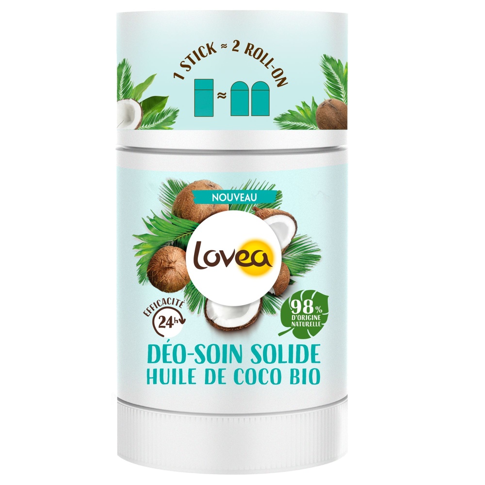 lovea Déo-Soin Solide Huile de Coco Bio Déodorant Solide
