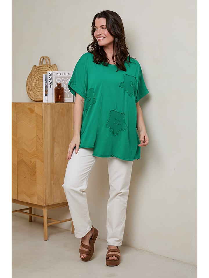 Curvy Lady Bluse in Grün günstig kaufen