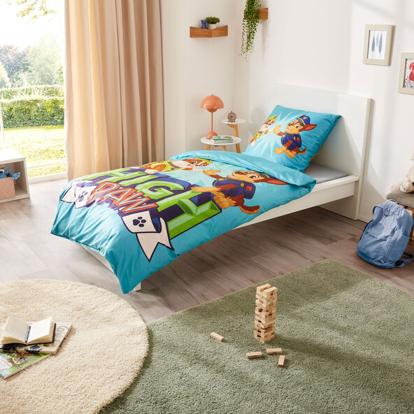 Kinder-Fleece-Bettwäsche Paw Patrol, 135 x 200 cm