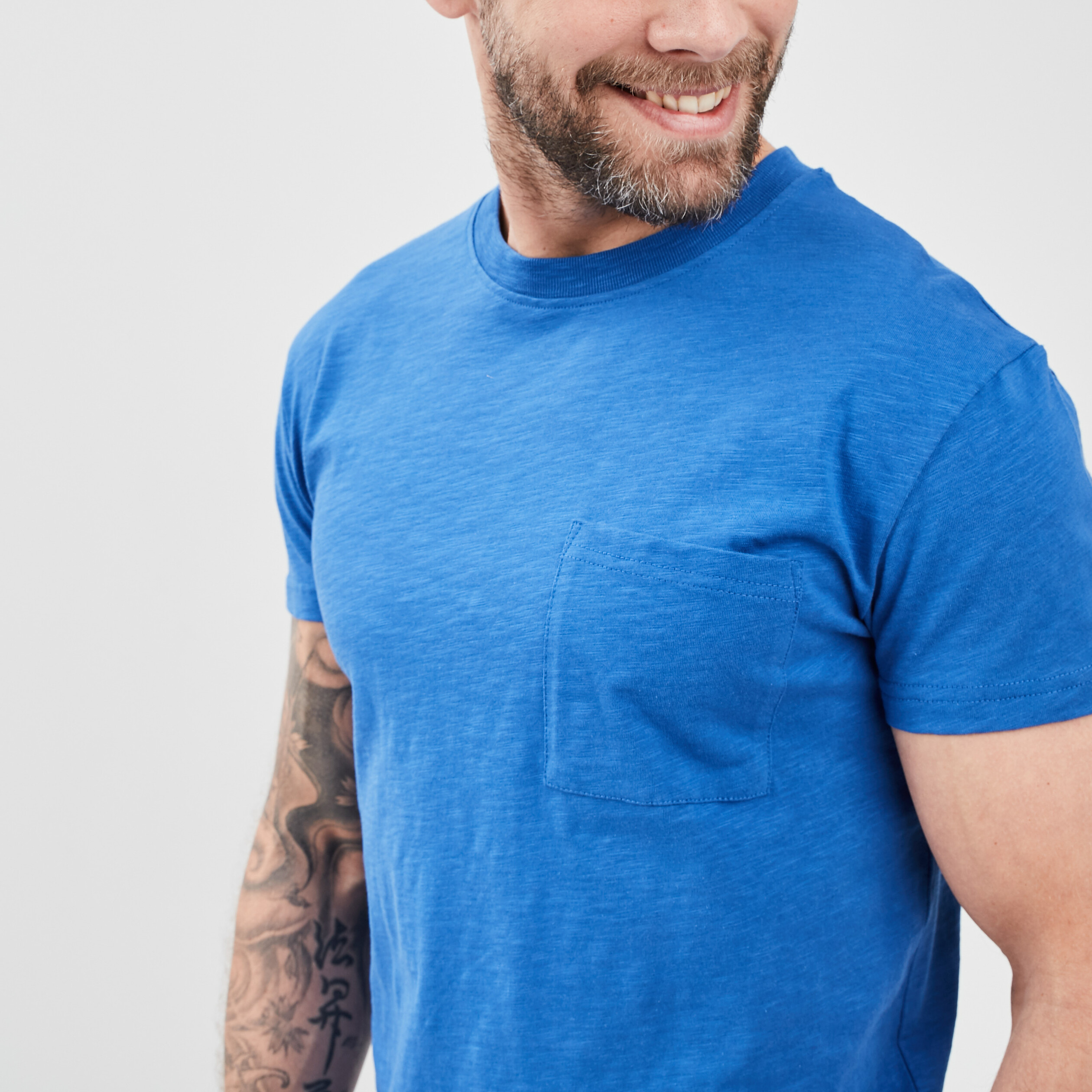 T-shirt manches courtes bleu roi homme | La Halle