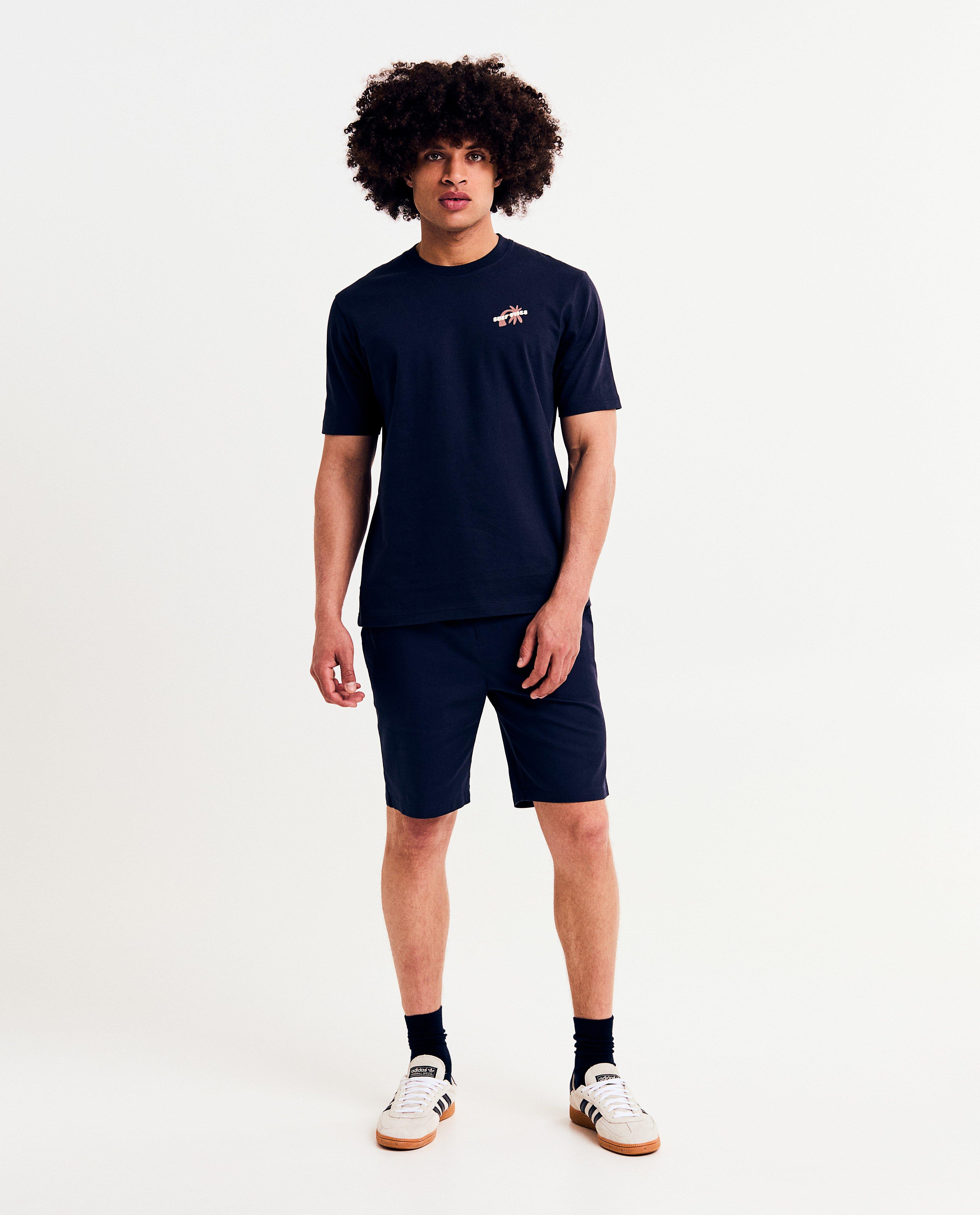 Pantaloni scurți I AM din bumbac organic, S-XXXL albastru închis
