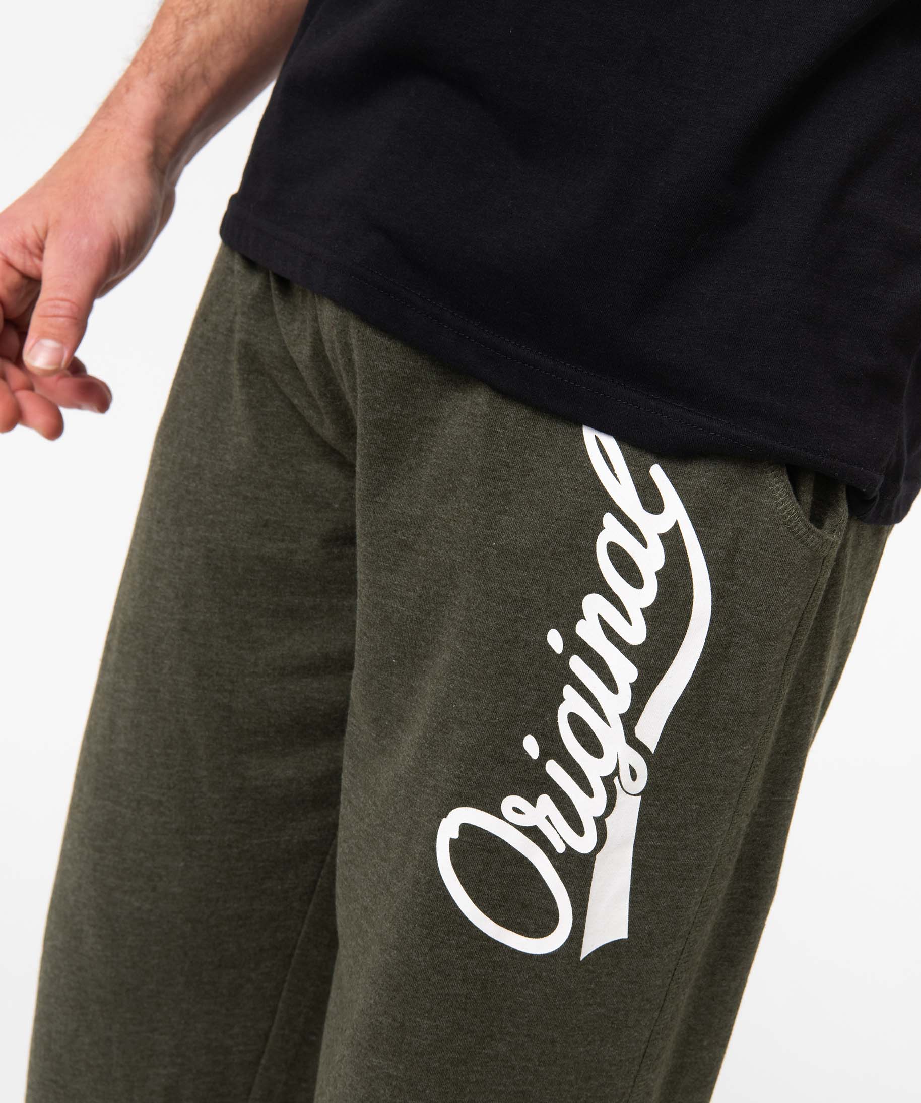 Pantalon de pyjama homme en jersey à taille élastique kaki | GEMO