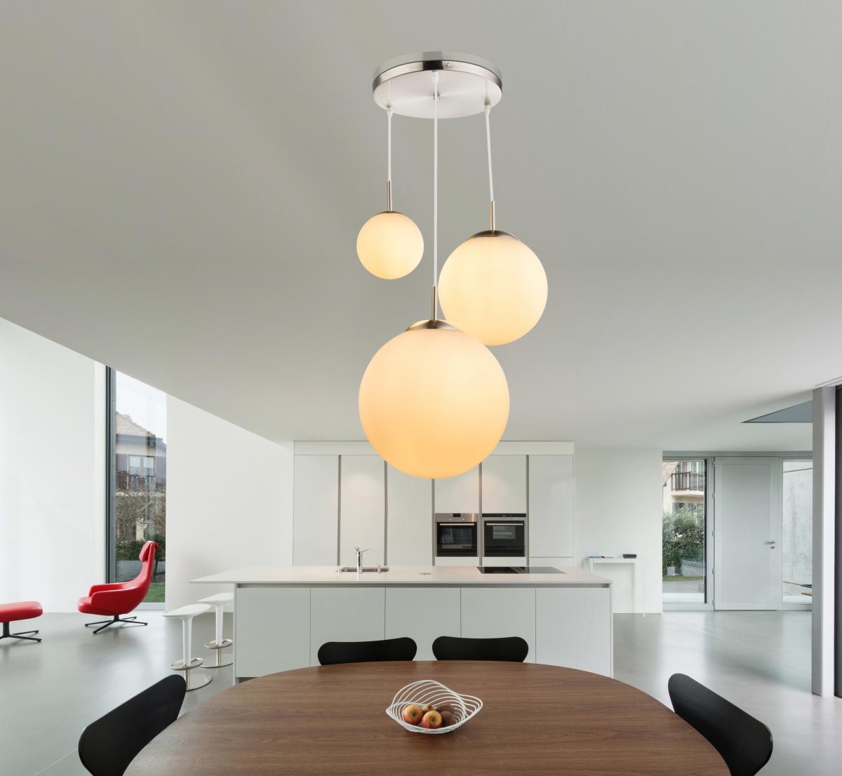 Globo Lighting - JOEL - Hängeleuchte Metall Nickel matt, 3x E27