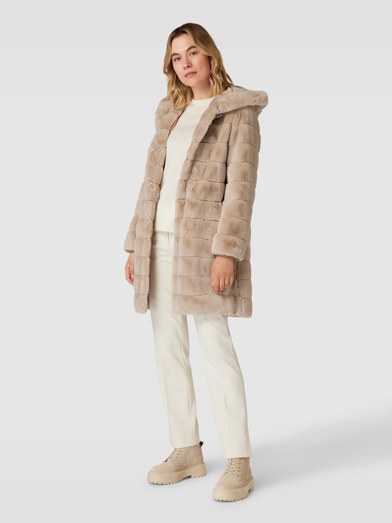 Jacke mit Kunstfell in sand