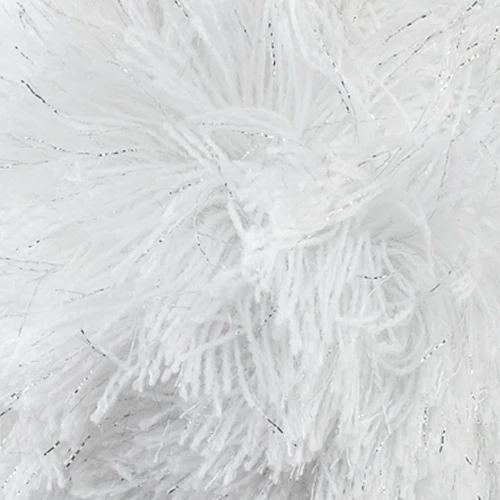 Pompon Silver\/White Lurex white