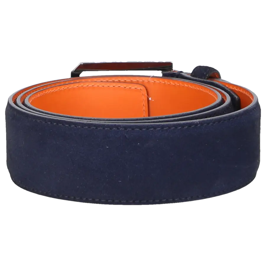 Santoni - Gürtel 35VC00 Velorusleder - blau