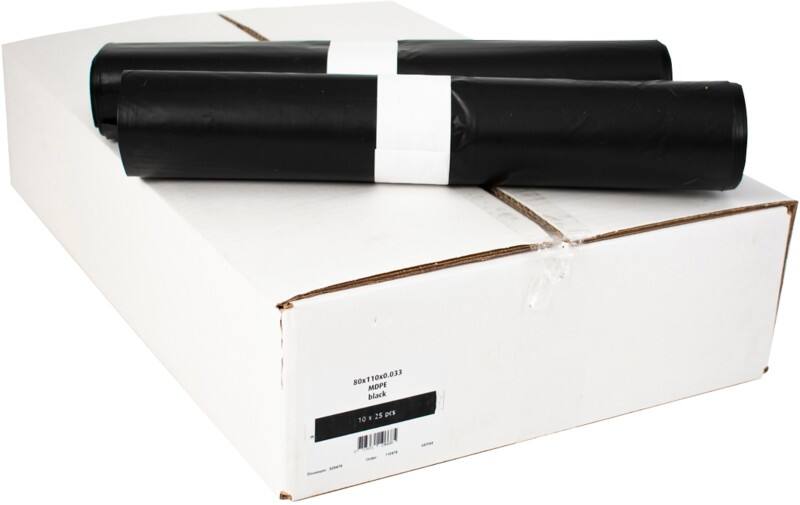 Mittlere Belastung Müllsack 1400 L Schwarz MDPE (Polyethylen mittlerer Dichte) 0.033 mm 10 Stück