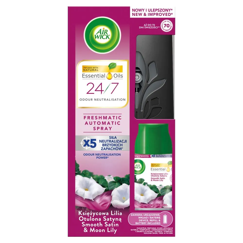 „Air Wick Freshmatic Moon Lily“ satininis įvyniojamų kvapiklių rinkinys