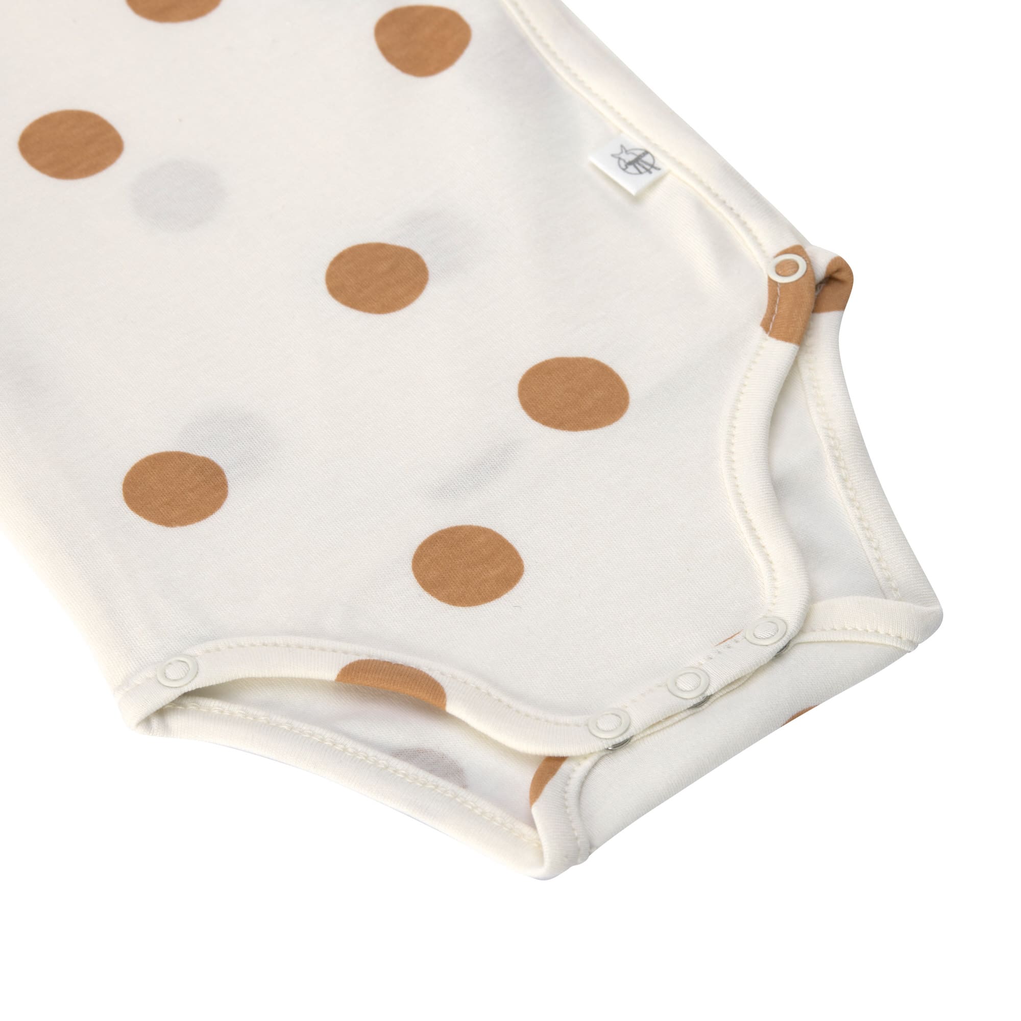 Baby Wickelbody kurzarm - Bio Baumwolle, Punkte, Weiß