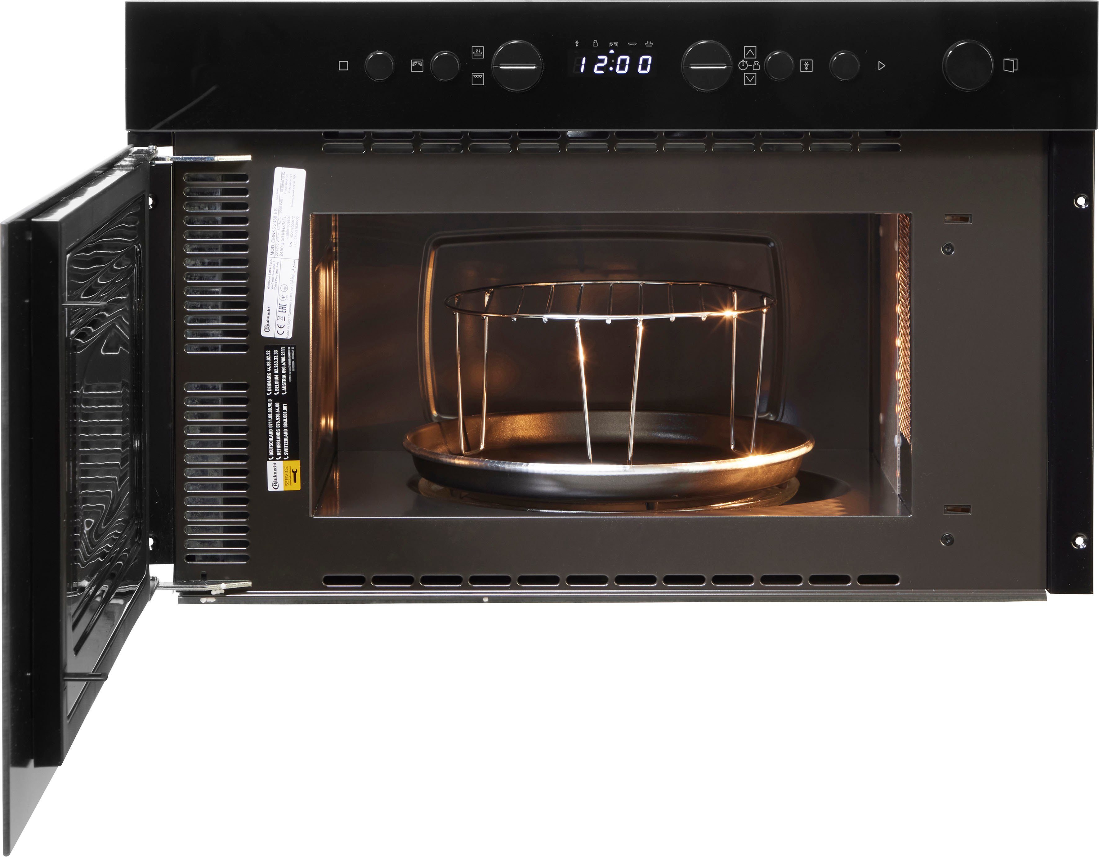 BAUKNECHT Einbau-Mikrowelle EMNK5 2438 ES, Grill, Mikrowelle, 22 l
