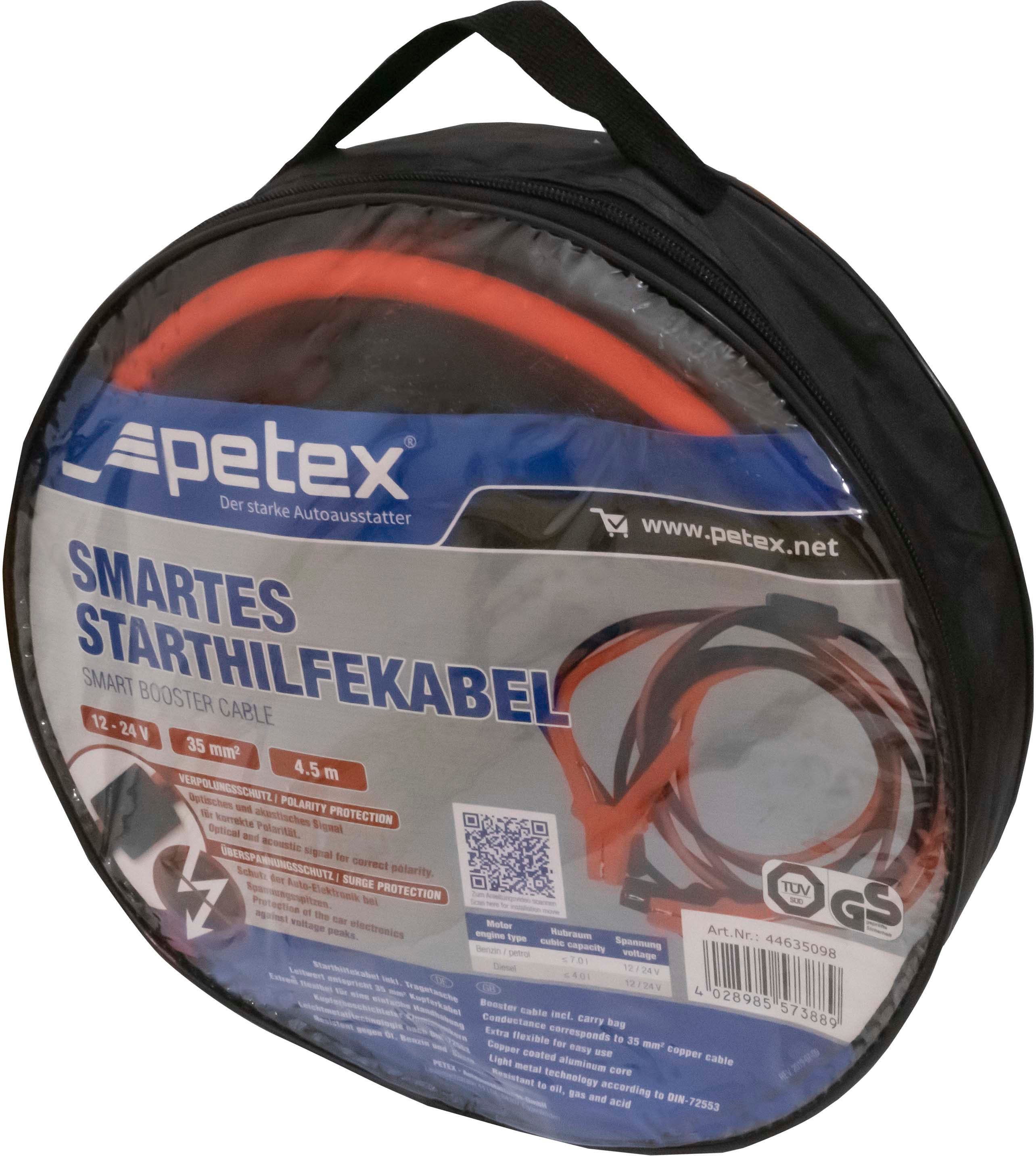 Petex Starthilfekabel, (450 cm), 35 mm², Nennspannung: 12 - 24 Volt