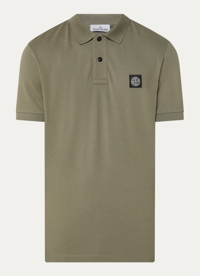 Πόλο μπλουζάκι Stone Island 2SC17 με λογότυπο, βαμβακερό, πικέ