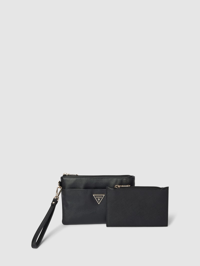 Portemonnaie mit herausnehmbarer Tasche in schwarz