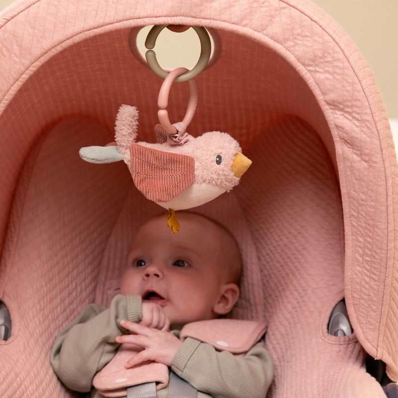 Peluche oiseau vibrant à suspendre Little Dutch