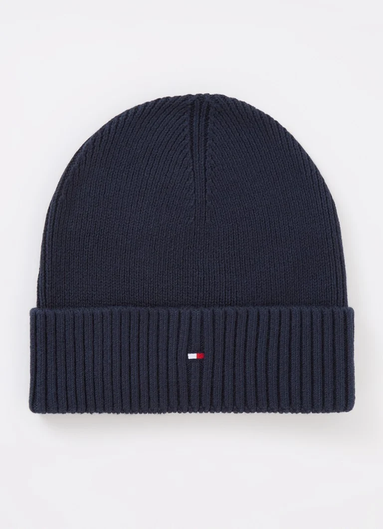 Tommy Hilfiger Flag Pima chunky knit hat with logo