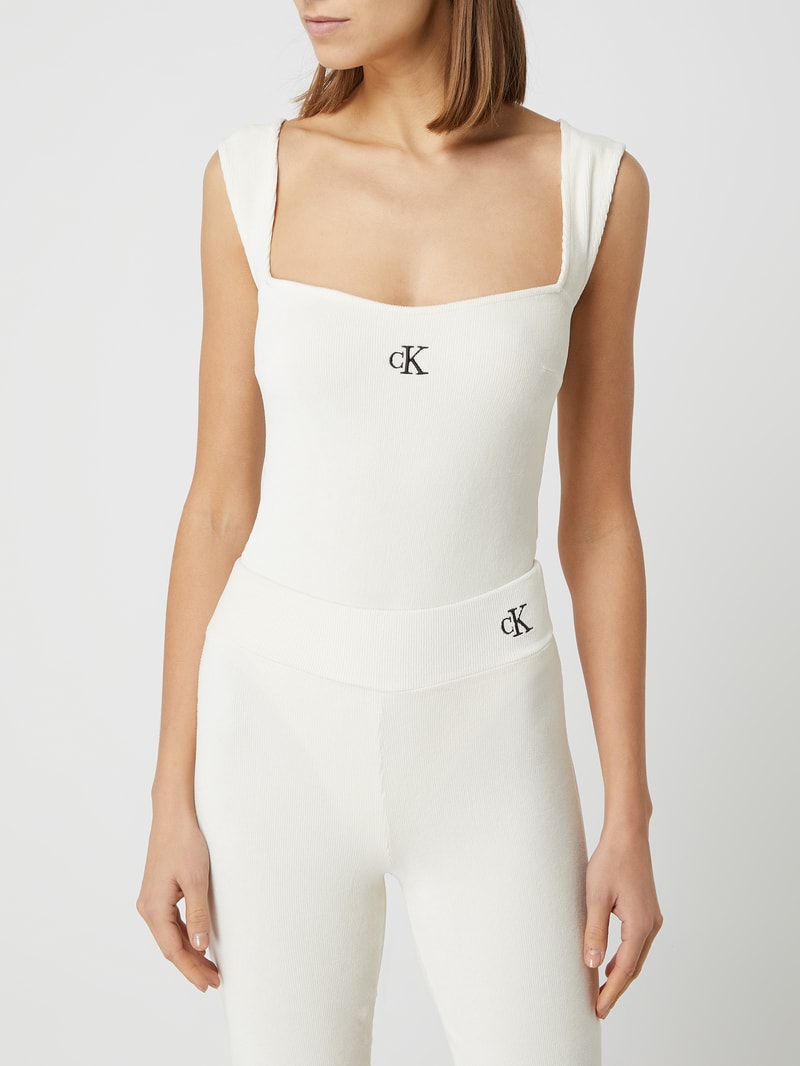 Body aus Cord in beige