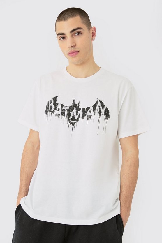 Oversize T-Shirt mit lizenziertem Dc Batman Logo Print