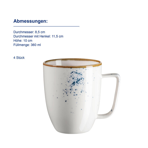Kombiservice Pintar, Blaue Sprenkel, 16-tlg.