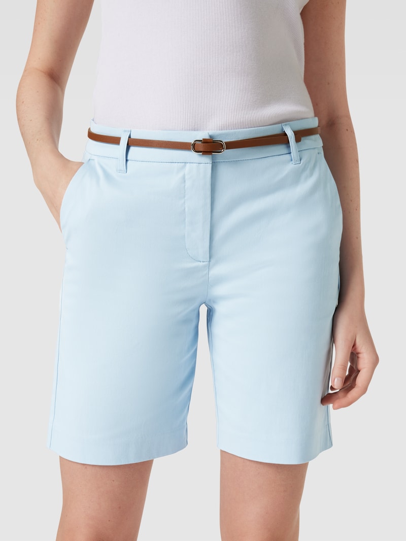 Shorts mit Eingrifftaschen Modell 'By Days' in hellblau