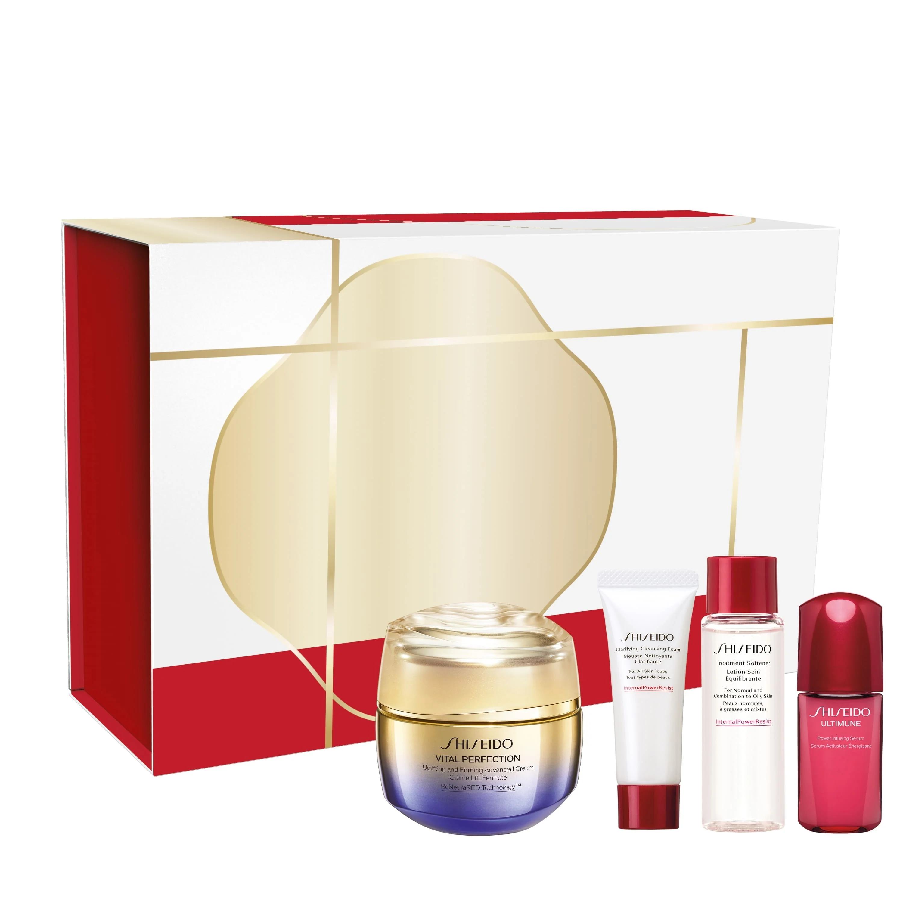 Kit avanzado de vacaciones Vital Perfection VPN U&F: set reafirmante, crema de día reafirmante.