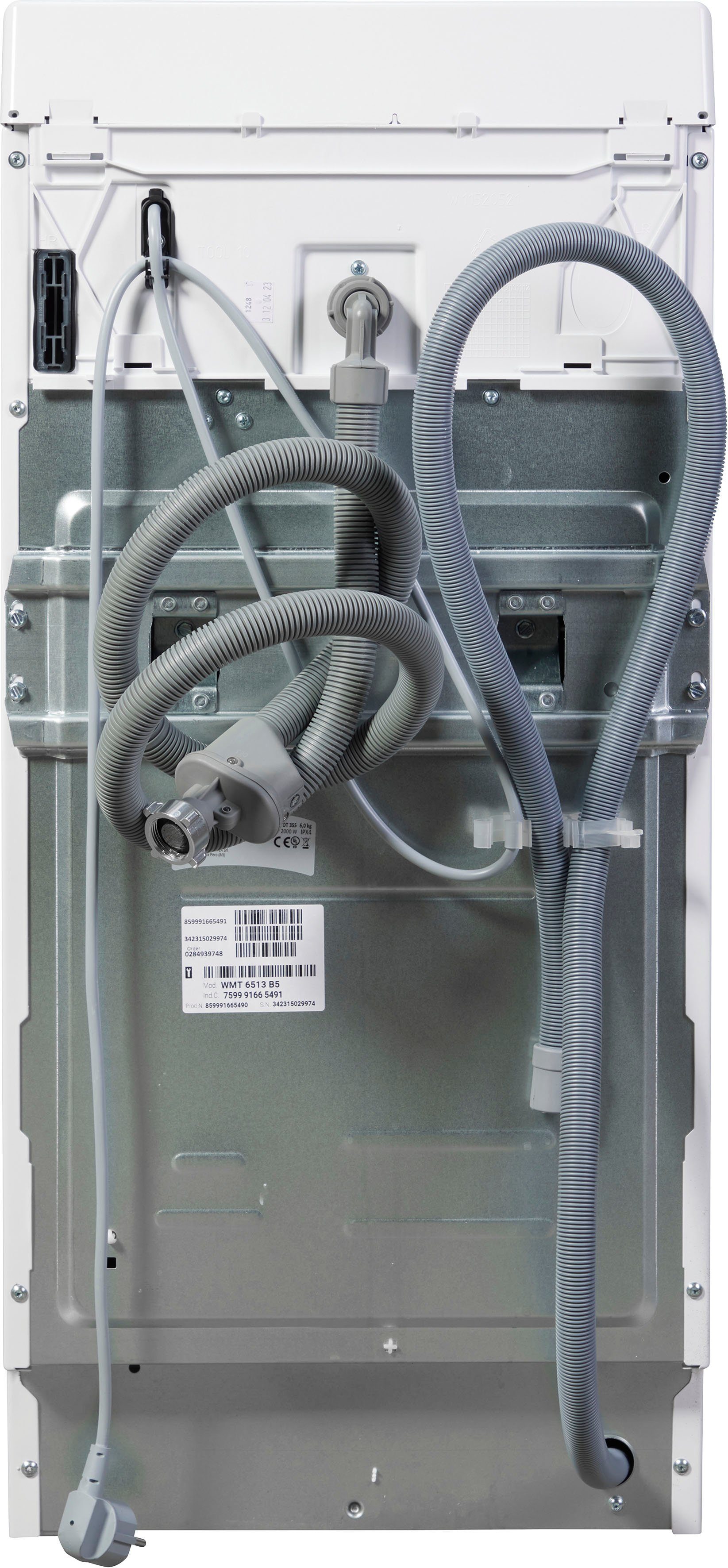 BAUKNECHT Waschmaschine Toplader WMT 6513 B5, 6 kg, 1200 U/min
