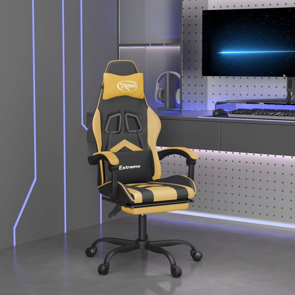 vidaXL Gaming-Stuhl Gaming-Stuhl Blau 57,5 x 59,5 x (121-131) cm Kunstleder