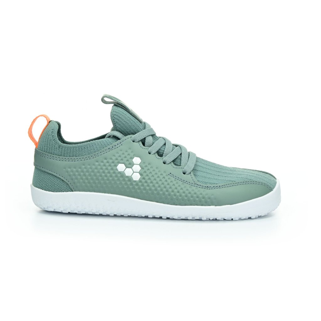 Vivobarefoot Primus Knit II J Sea Green Leather sportliche Barfußschuhe