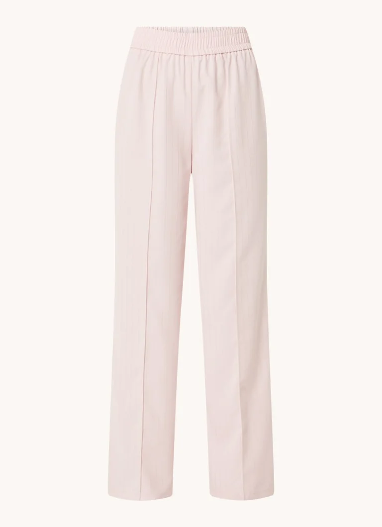 Pantaloni Neya a vita alta e gamba dritta con inserti in lurex, della linea Refined Department.