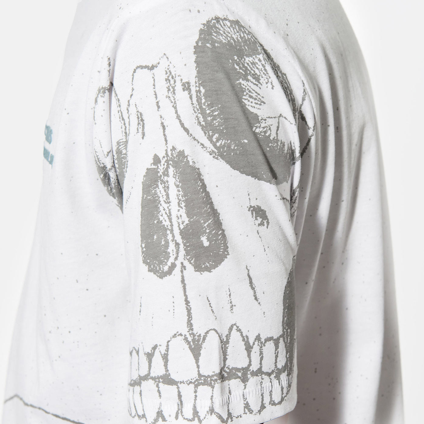 MURDO  T-shirt blanc tête de mort Homme en 100% coton