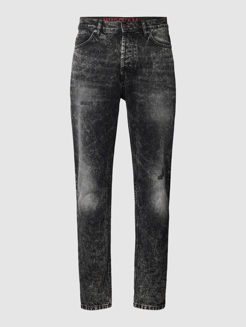 Jeans mit 5-Pocket-Design in anthrazit