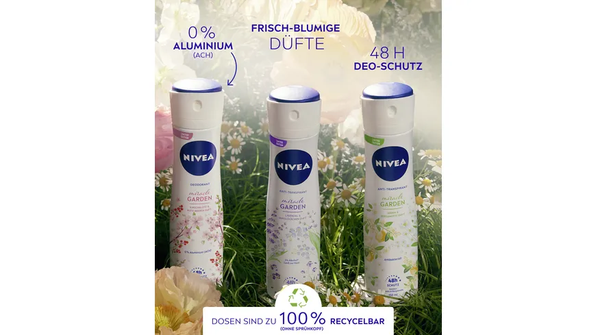 NIVEA Deo Spray miracle Garden Kirschblüte 150 ml