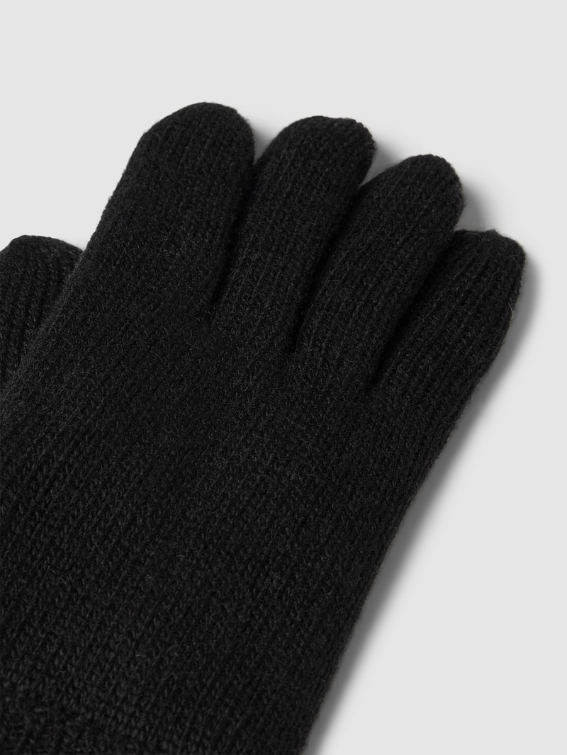 Handschuhe mit Label-Patch in black