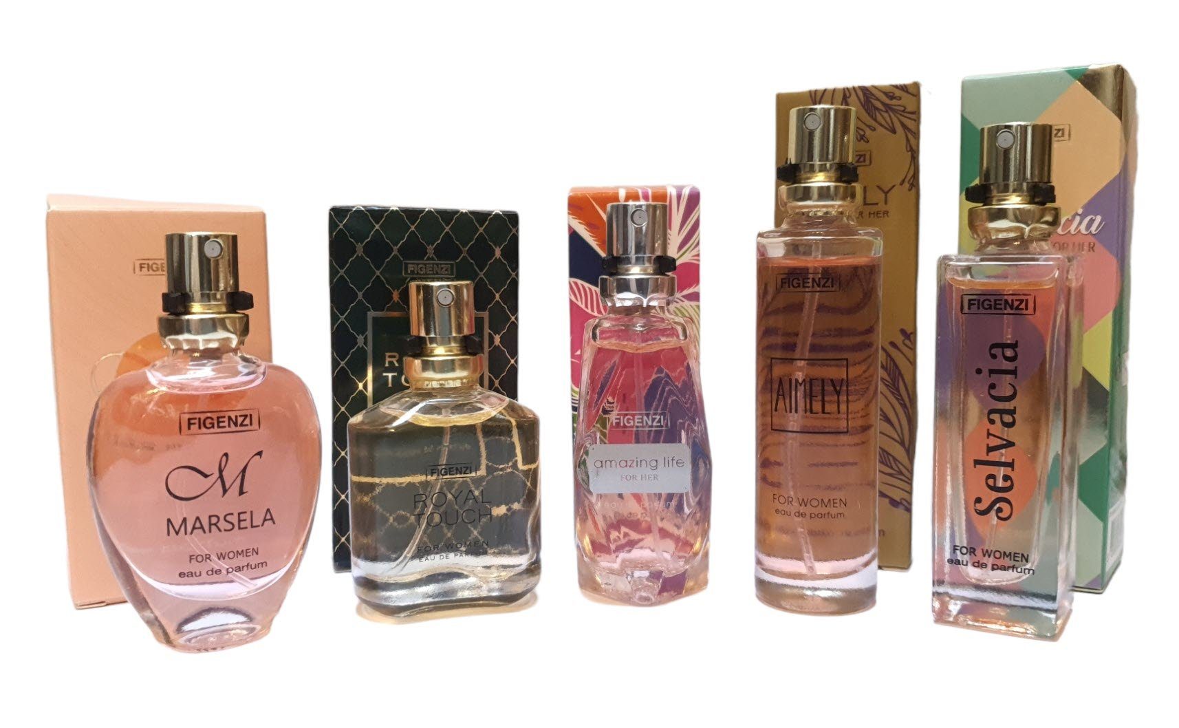 Spectrum Eau de Parfum Parfümset Mini-Flacon 5 atemberaubende Düfte je 15 ml, 5-tlg.