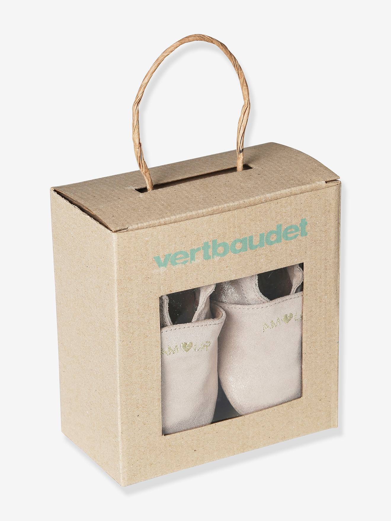 Vertbaudet Baby Hausschuh mit Gummizug - gold