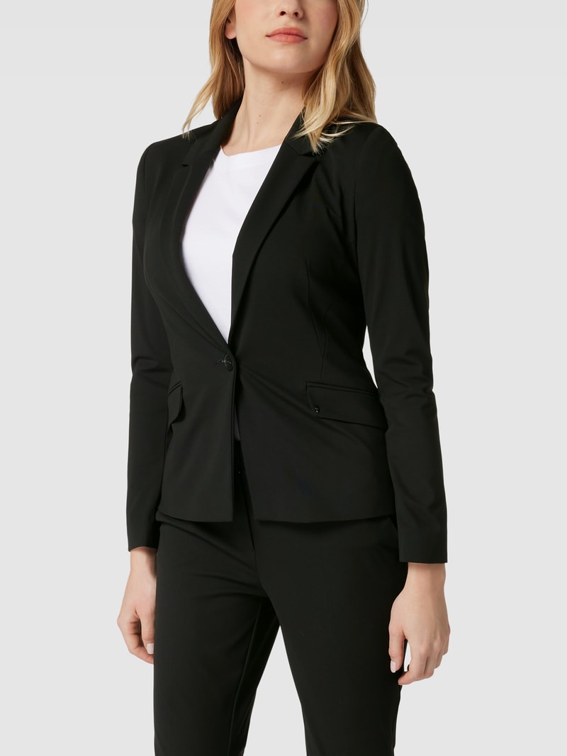 Blazer mit Pattentaschen in schwarz