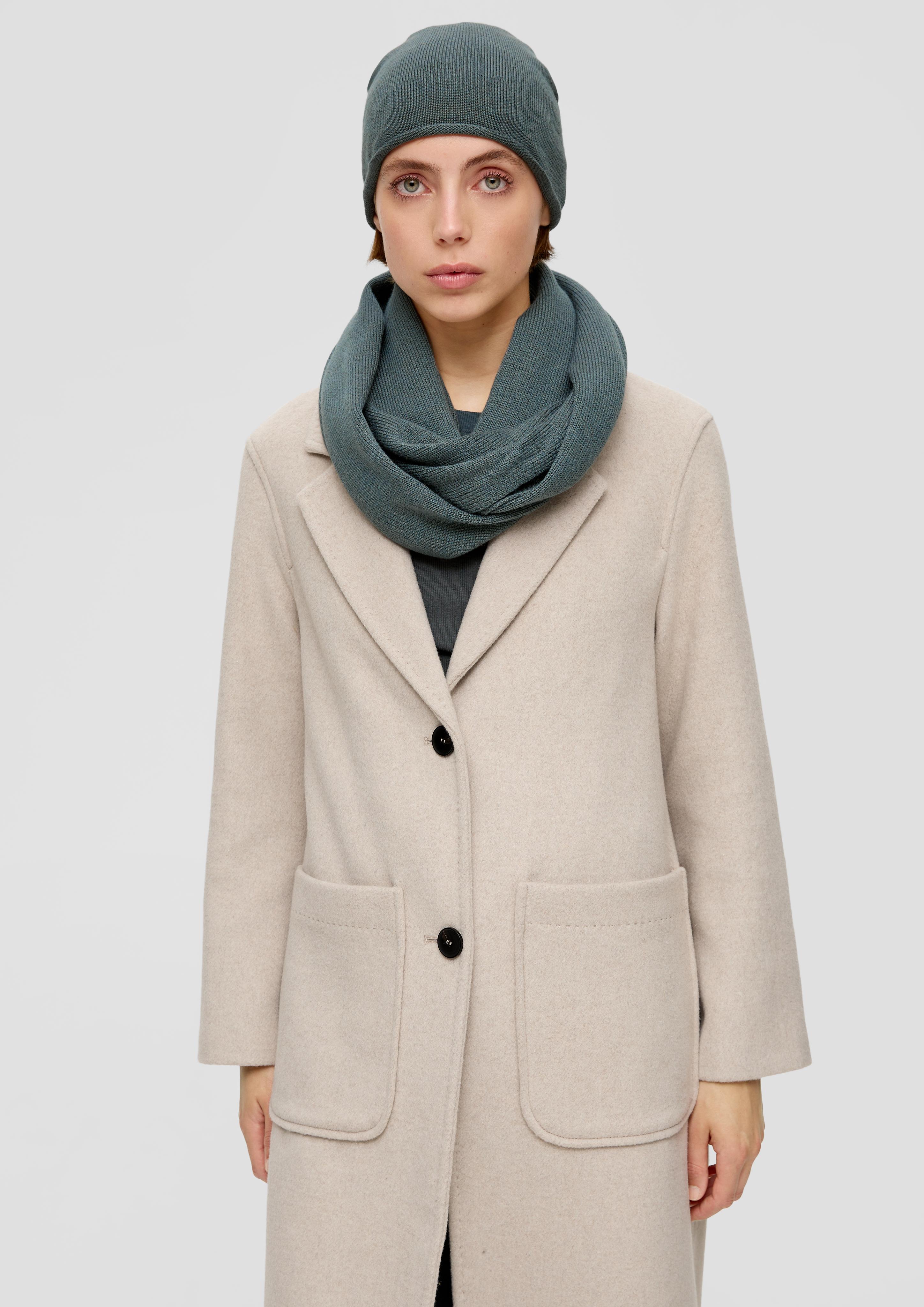 Feinstrick-Beanie aus Wollmix  2133580-7909