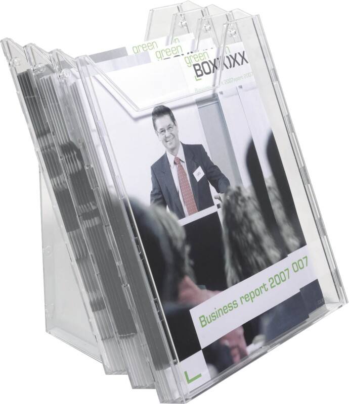 DURABLE Prospektständer Combibox DIN A4 Transparent 3 Stück