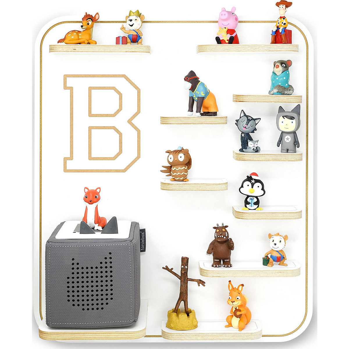 Regal für Musikbox Buchstabe B - geeignet für Toniebox