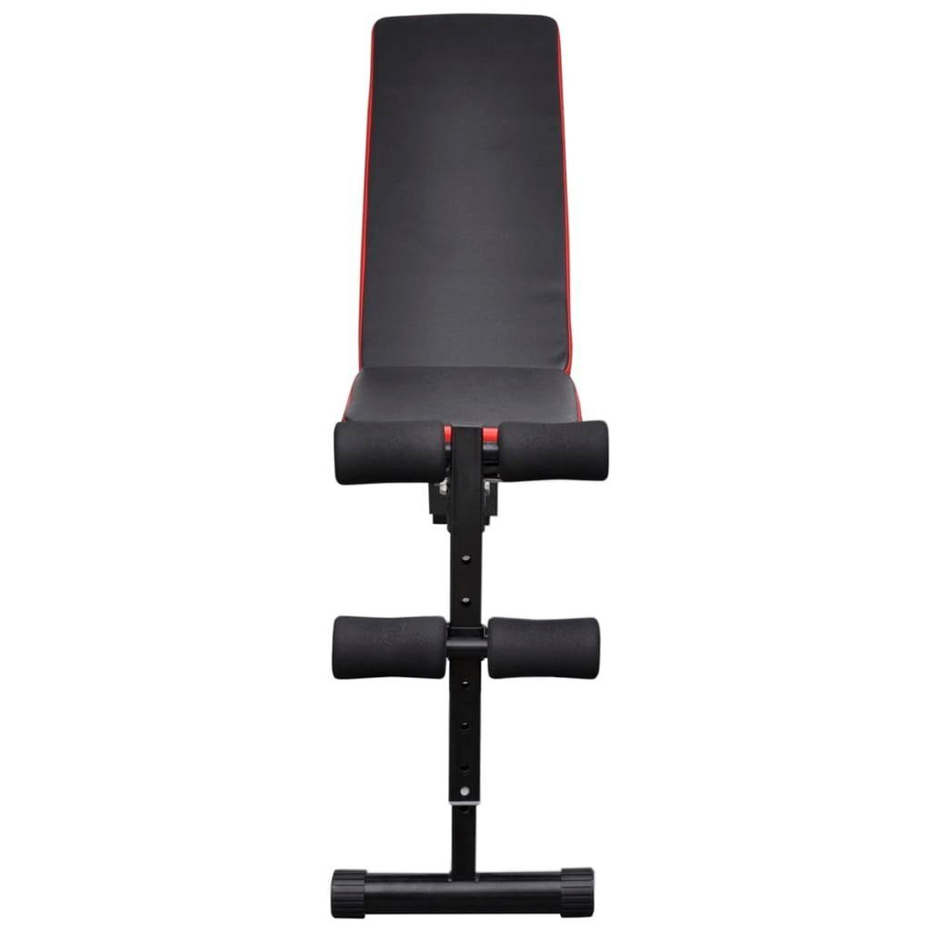 vidaXL Hantelbank Einstellbare Trainingsbank mit Lang- und Kurzhantel-Set 30,5 kg