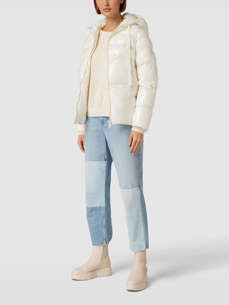 Steppjacke mit Label-Details Modell 'KARINE' in offwhite