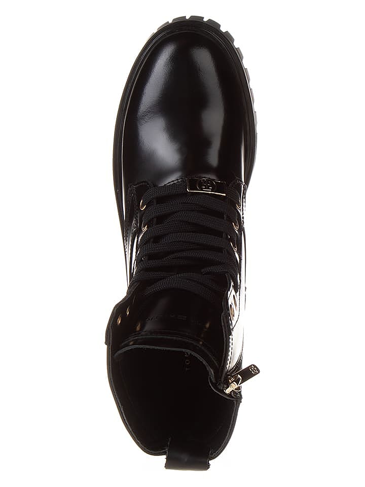 Tommy Hilfiger Shoes Leder-Boots in Schwarz günstig kaufen 37