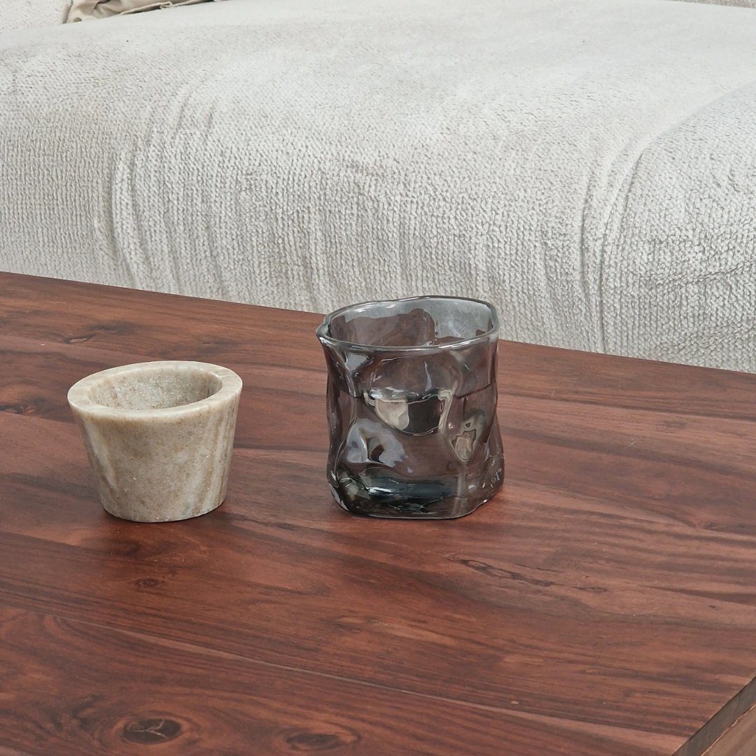 Zoha Glas Diamond Black Glas Trinkgläser Cocktailgläser 200ml, Glas, Hitzebeständig Eiskaffeegläser Tee Wasser Saft Kaffee -