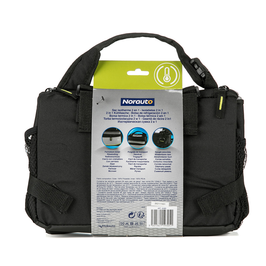 Fahrrad- und Umhänge-Kühltasche von Norauto, 9 l Volumen, 1 Stück - ATU