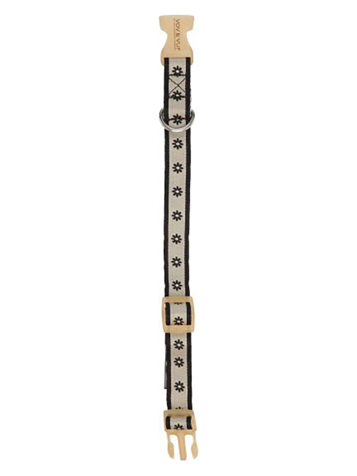 VOV & VUF Hundehalsband in Beige/ Schwarz günstig kaufen