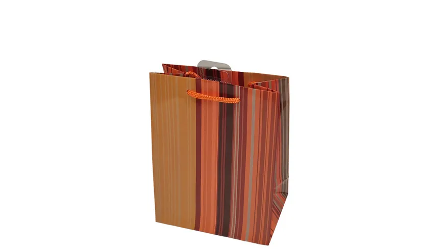 TRUBA Geschenktasche midi STREIFEN orange/gelb
