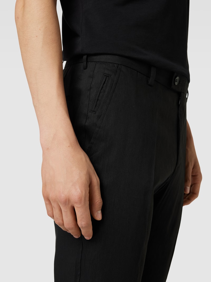 Chino mit französischen Eingrifftaschen in schwarz