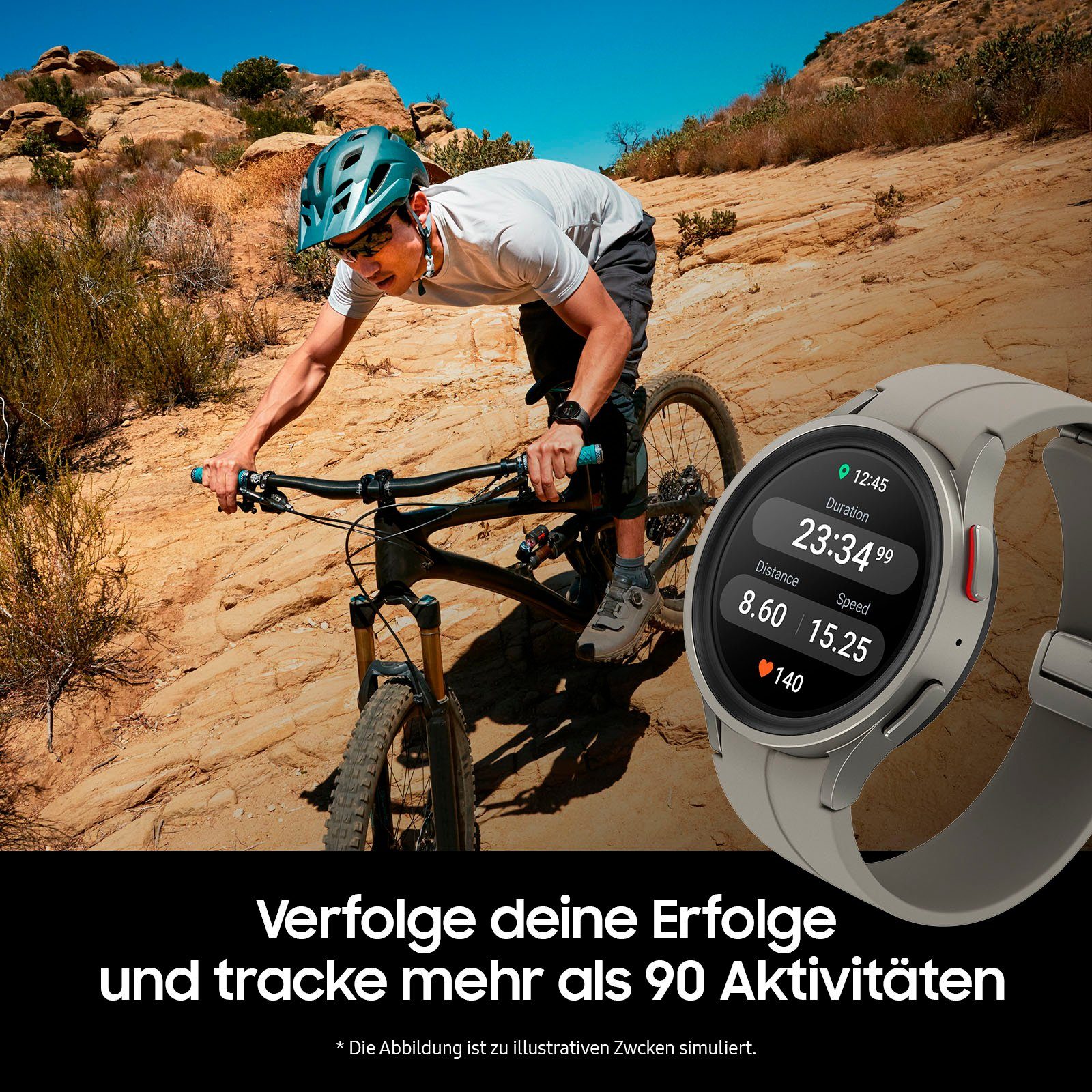 Samsung Galaxy Watch 5 Pro 45mm LTE Smartwatch (3,46 cm/1,4 Zoll, Wear OS by Samsung), Fitness Uhr, Fitness Tracker, Gesundheitsfunktionen