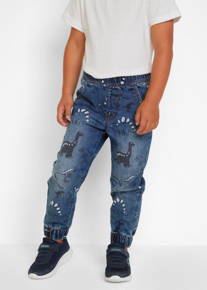 Jungen Sweat-Jeans mit Druck, Slim Fit